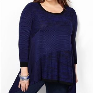 Avenue Shark Bite Tunic Sweater NWT Size 18/20